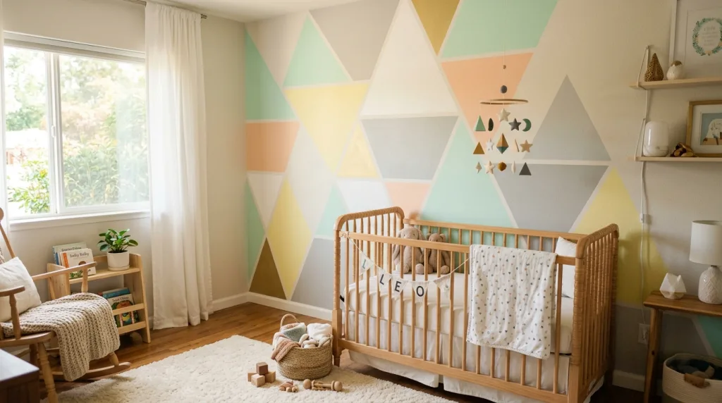 découvrez des idées créatives et des conseils pratiques pour réaliser une peinture triangle originale dans la chambre de votre bébé, alliant style et douceur.