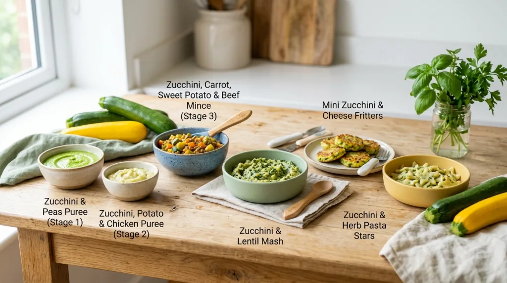 découvrez nos recettes de courgettes adaptées aux bébés avec des associations gourmandes et équilibrées selon leur âge pour éveiller leurs papilles en toute sécurité.